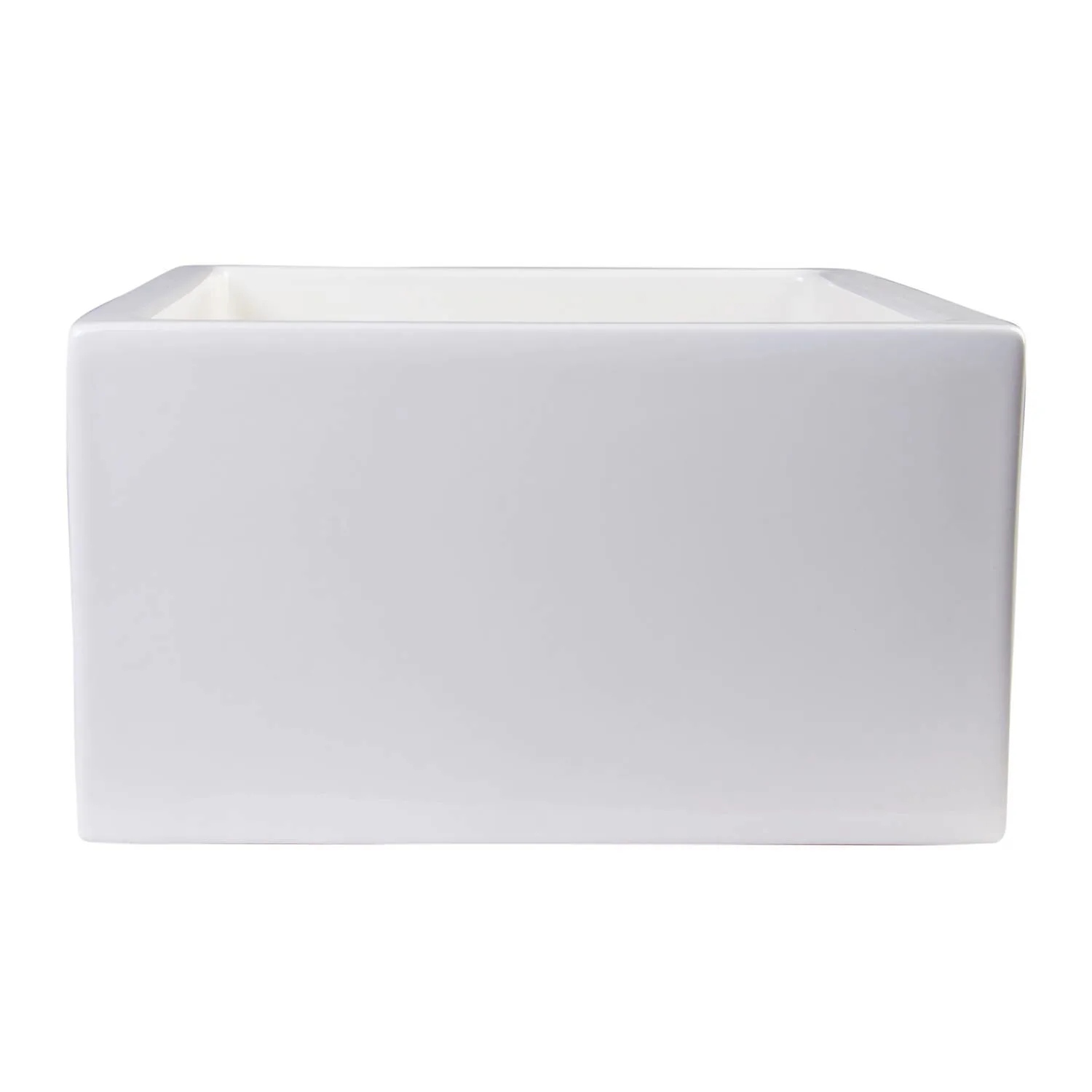 ALFI AB2418SB 24 inch Smooth Single Bowl Fireclay Farm Kitchen Sink - image 5