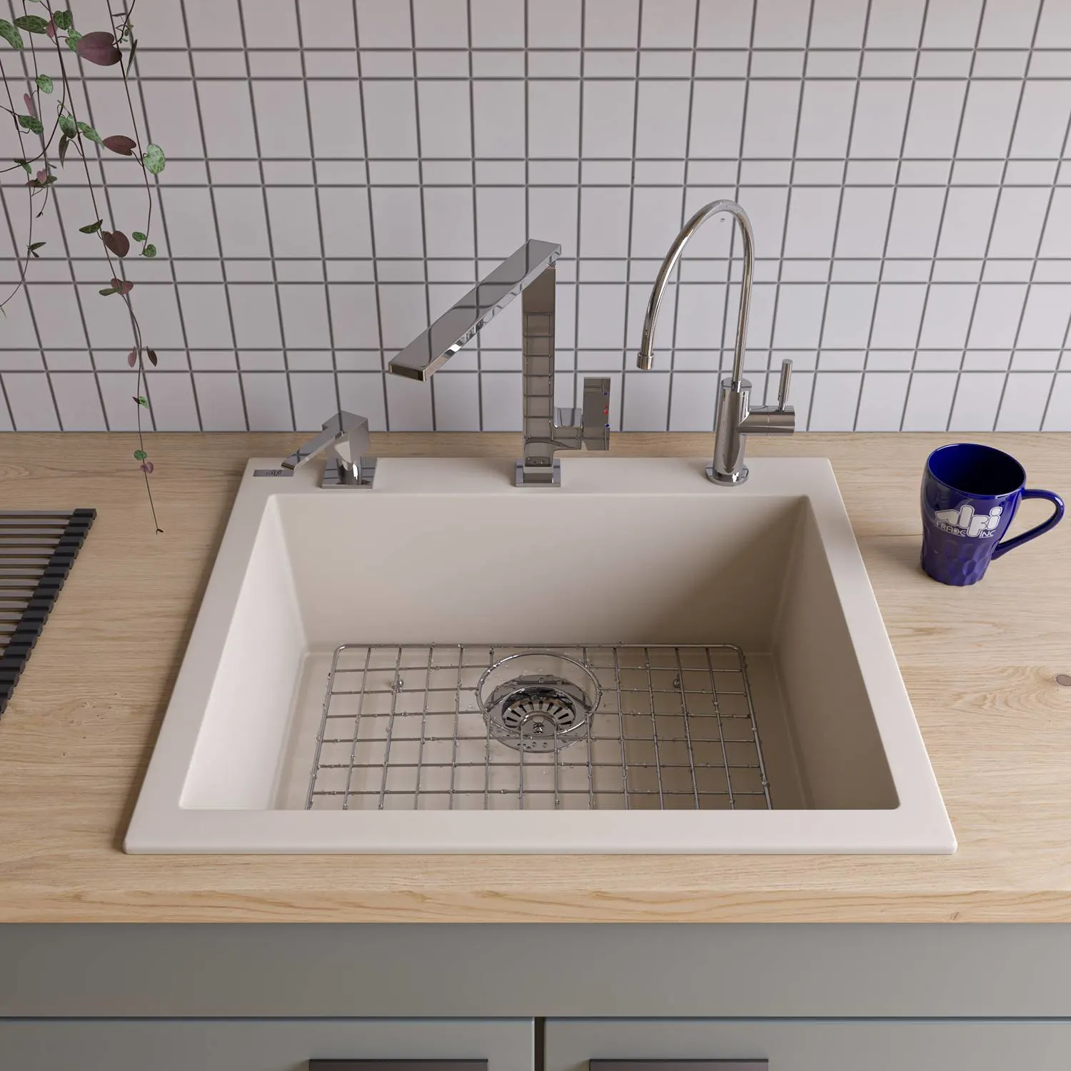 ALFI AB2420DI 24 inch Single Bowl Granite Drop-in Kitchen Sink - image 9