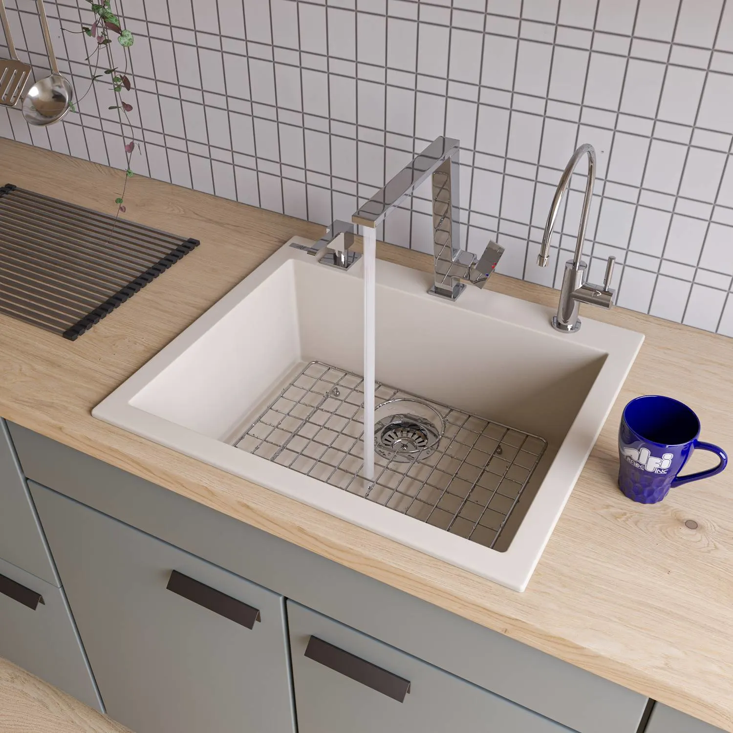 ALFI AB2420DI 24 inch Single Bowl Granite Drop-in Kitchen Sink - image 10