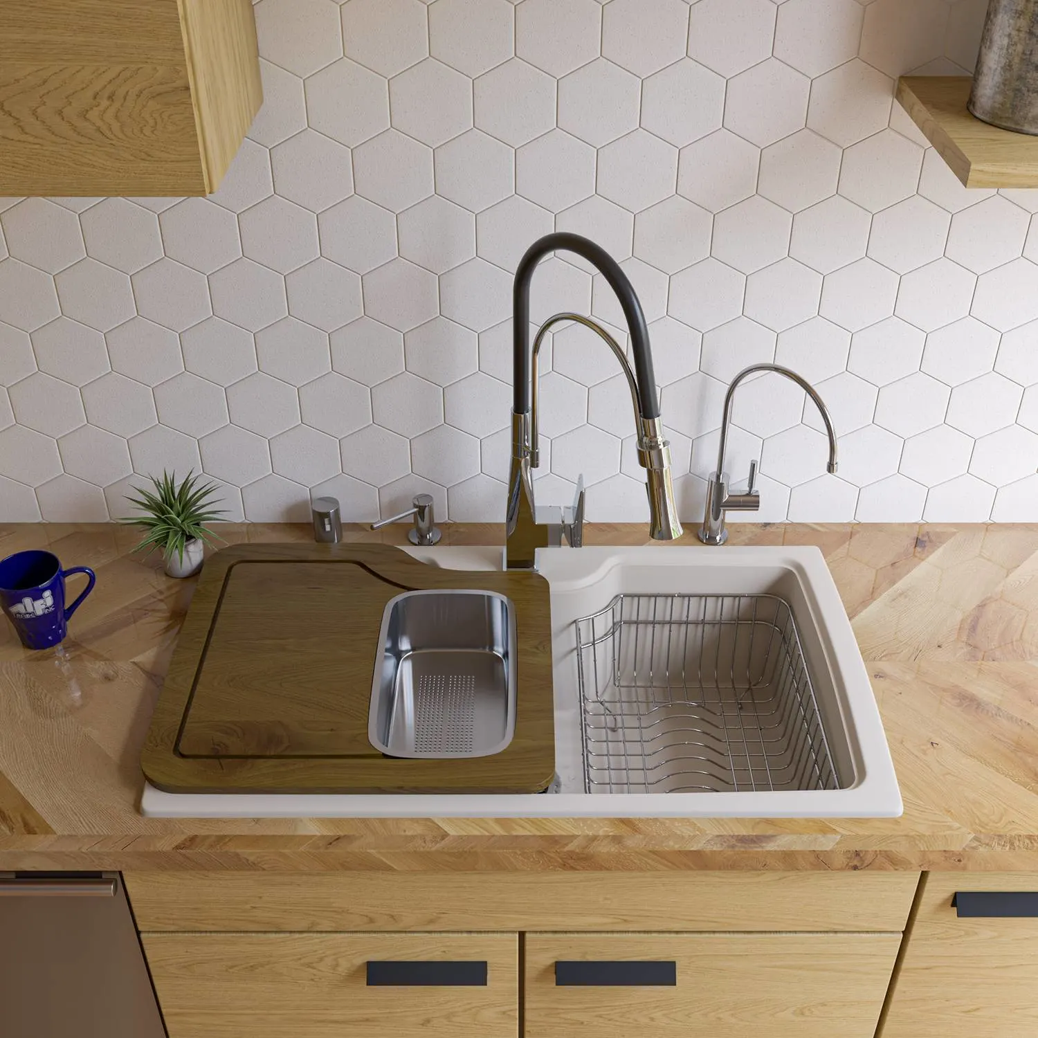 ALFI AB3520DI 35 inch Single Bowl Granite Drop-in Kitchen Sink - image 9