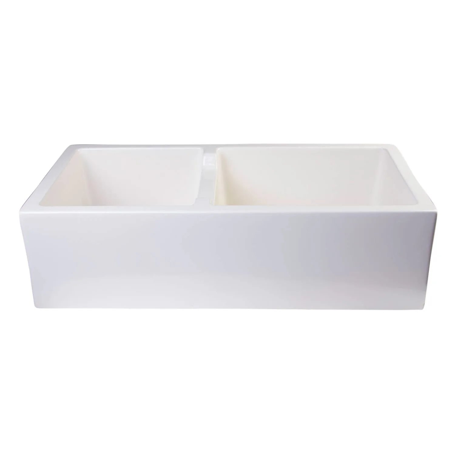 ALFI AB3618DB 36 inch Arched Double Bowl Fireclay Farm Kitchen Sink - image 3
