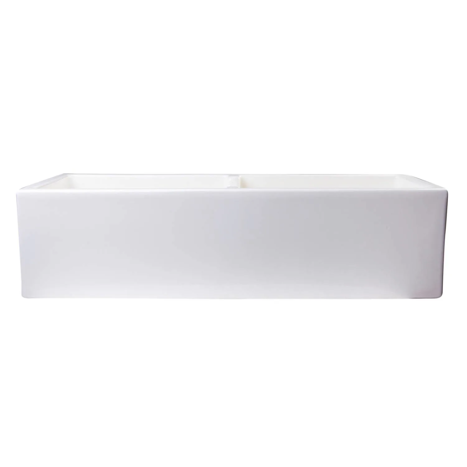 ALFI AB3918DB 39 inch Smooth Double Bowl Fireclay Farm Kitchen Sink - image 4