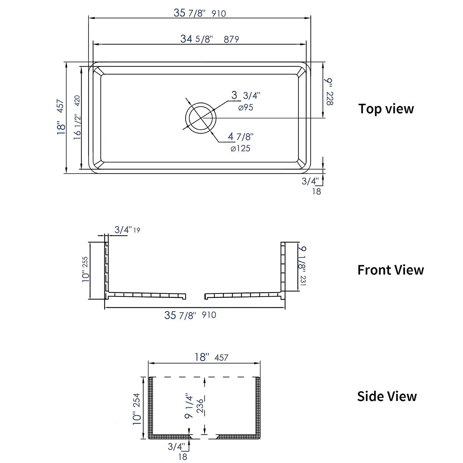 ALFI ABF3618 36 inch Smooth Single Bowl Fireclay Farm Kitchen Sink - image 9
