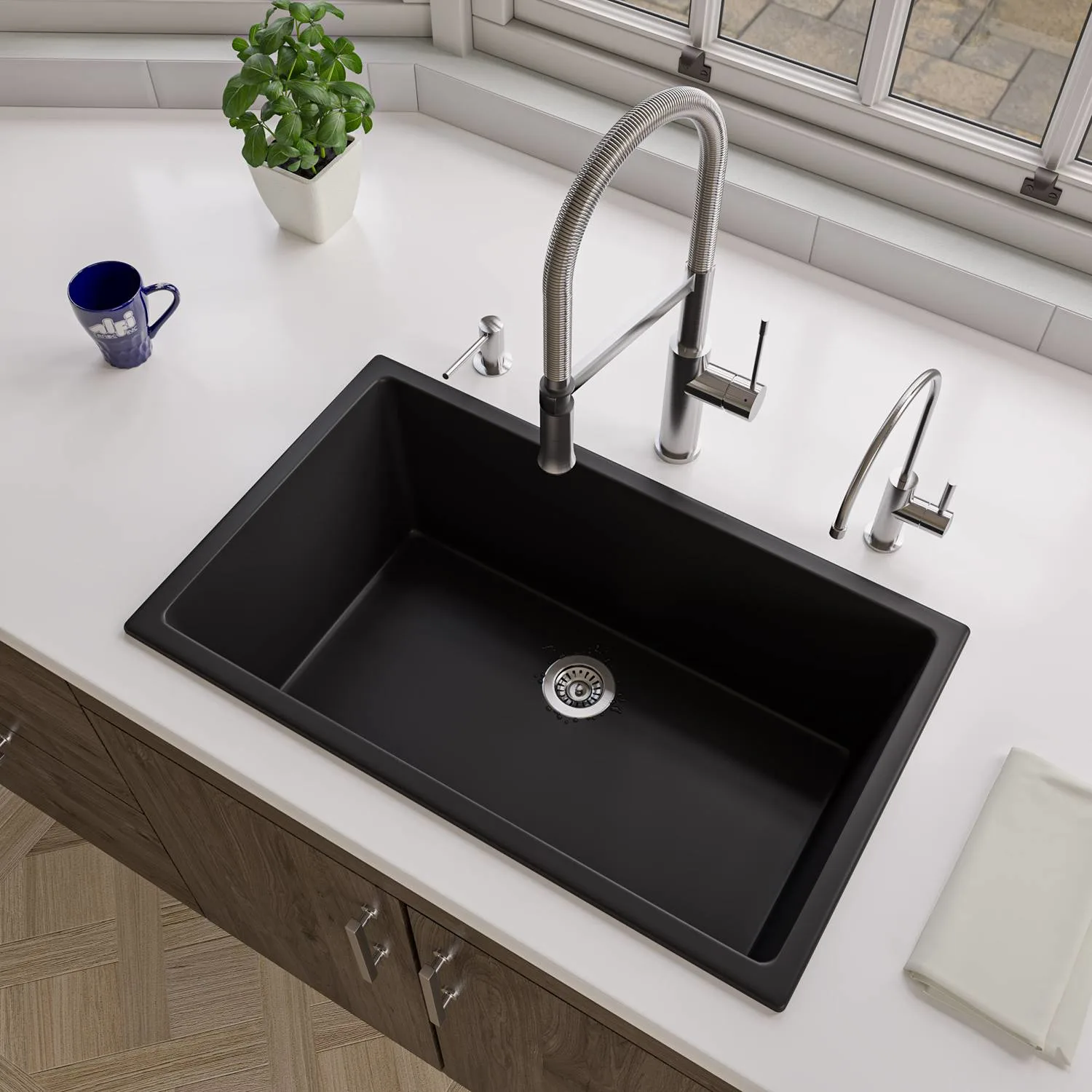 ALFI AB3018UD 24 inch Fireclay Undermount / Drop-in Kitchen Sink - image 4