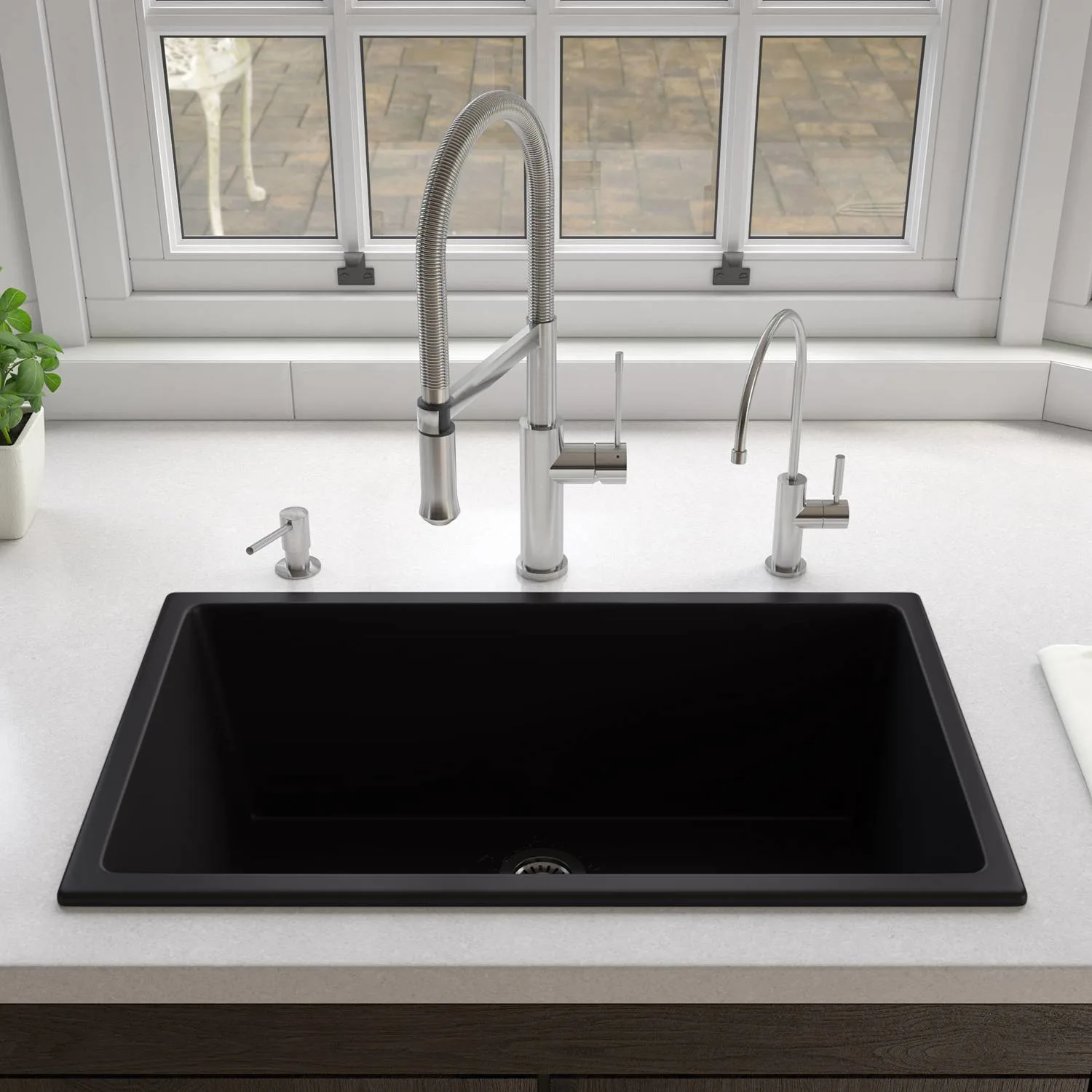 ALFI AB3018UD 24 inch Fireclay Undermount / Drop-in Kitchen Sink - image 5