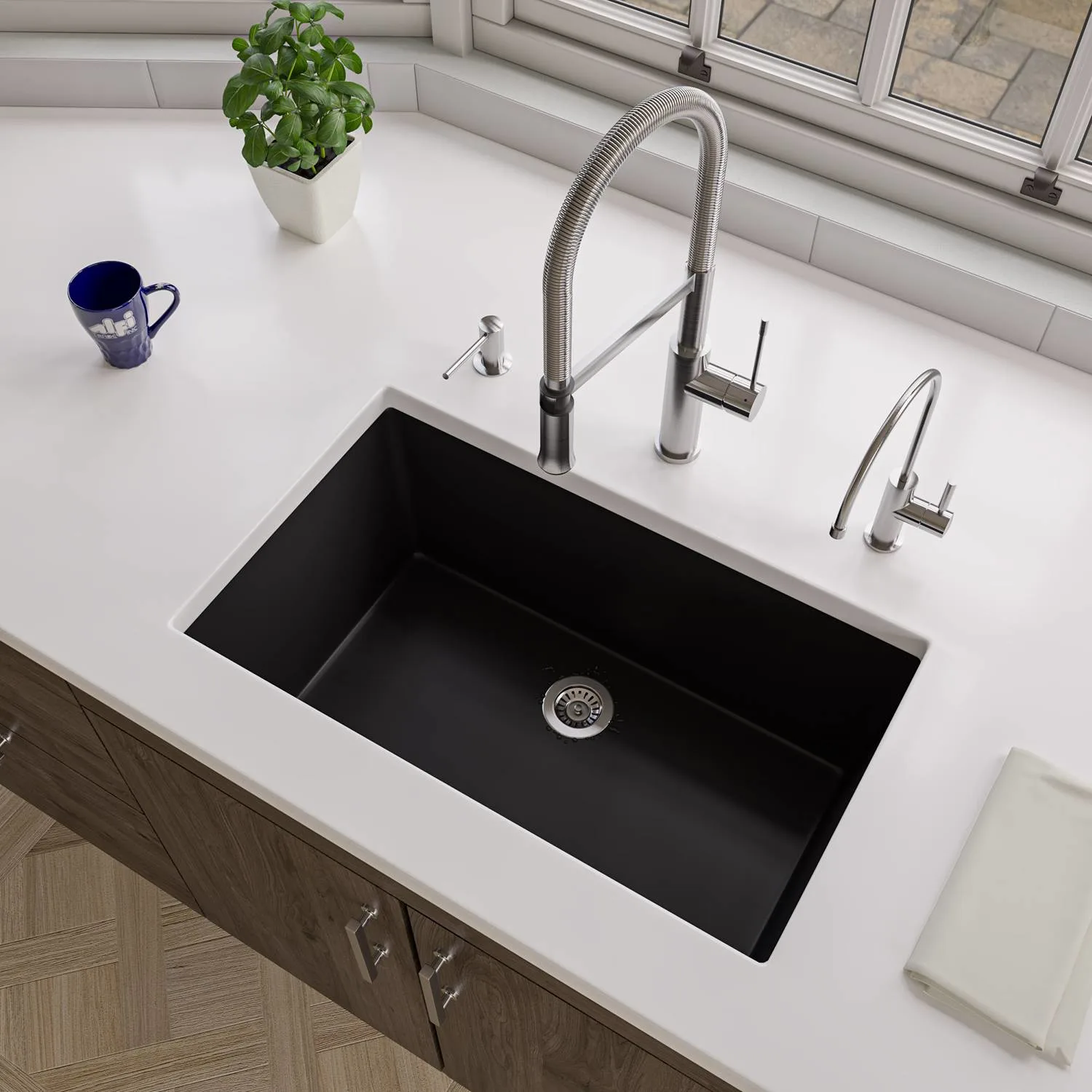 ALFI AB3018UD 24 inch Fireclay Undermount / Drop-in Kitchen Sink - image 6