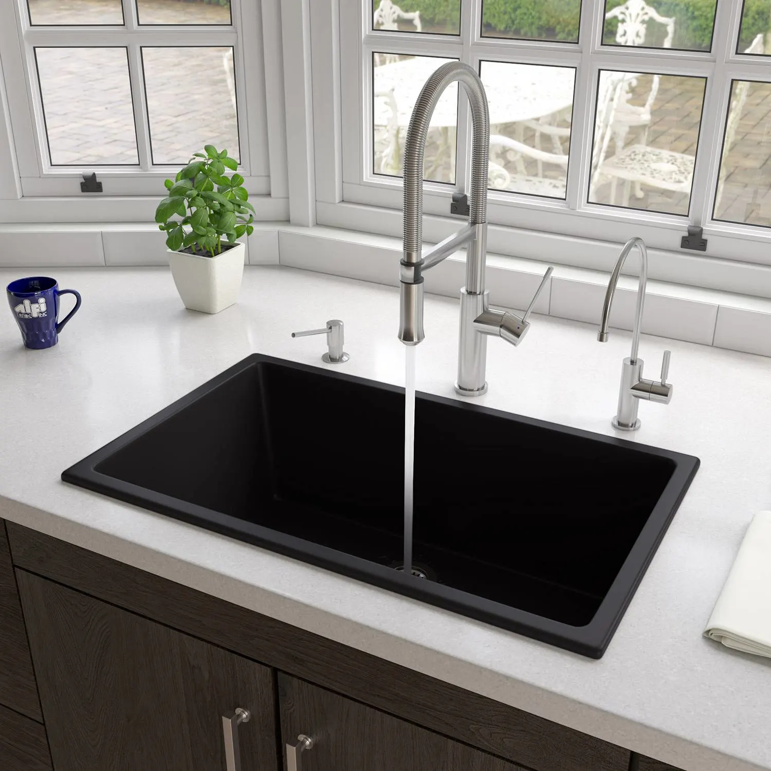 ALFI AB3018UD 24 inch Fireclay Undermount / Drop-in Kitchen Sink - image 7