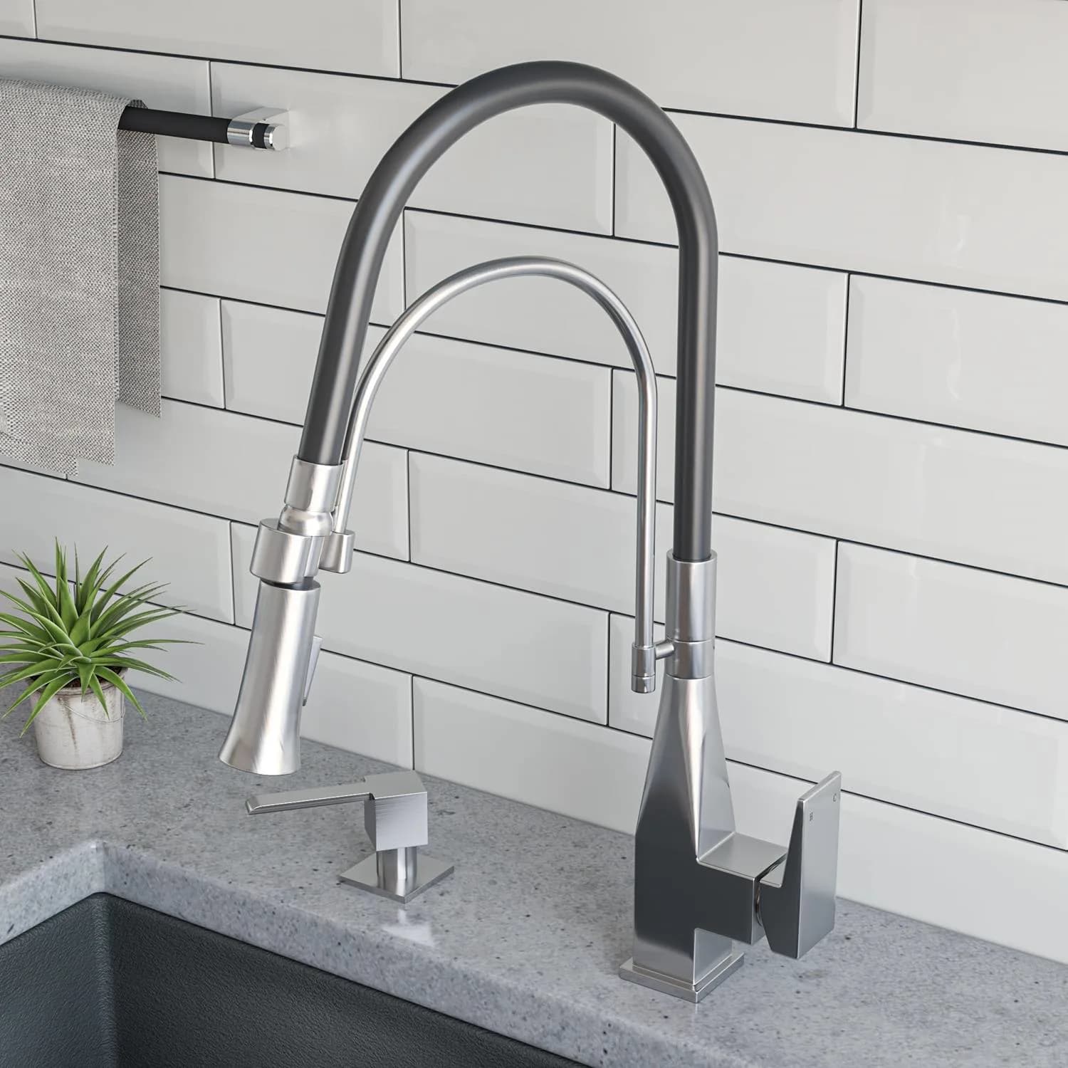 ALFI ABKF3023 Square  Kitchen Faucet With Rubber Stem - image 7