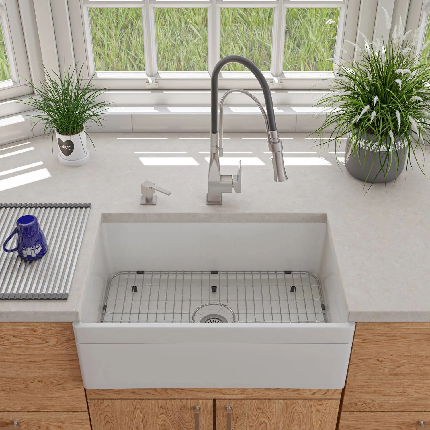 ALFI ABKF3023 Square  Kitchen Faucet With Rubber Stem - image 8