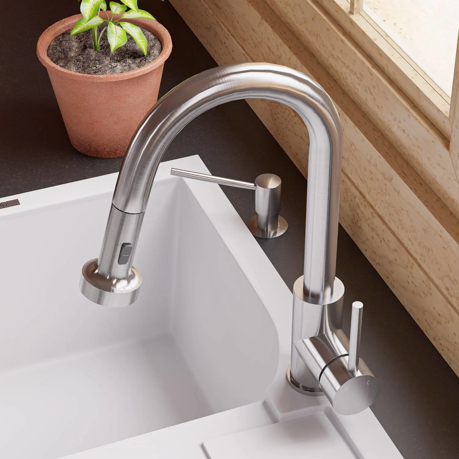 ALFI ABKF3262 Sensor Gooseneck Pull Down Kitchen Faucet - image 8