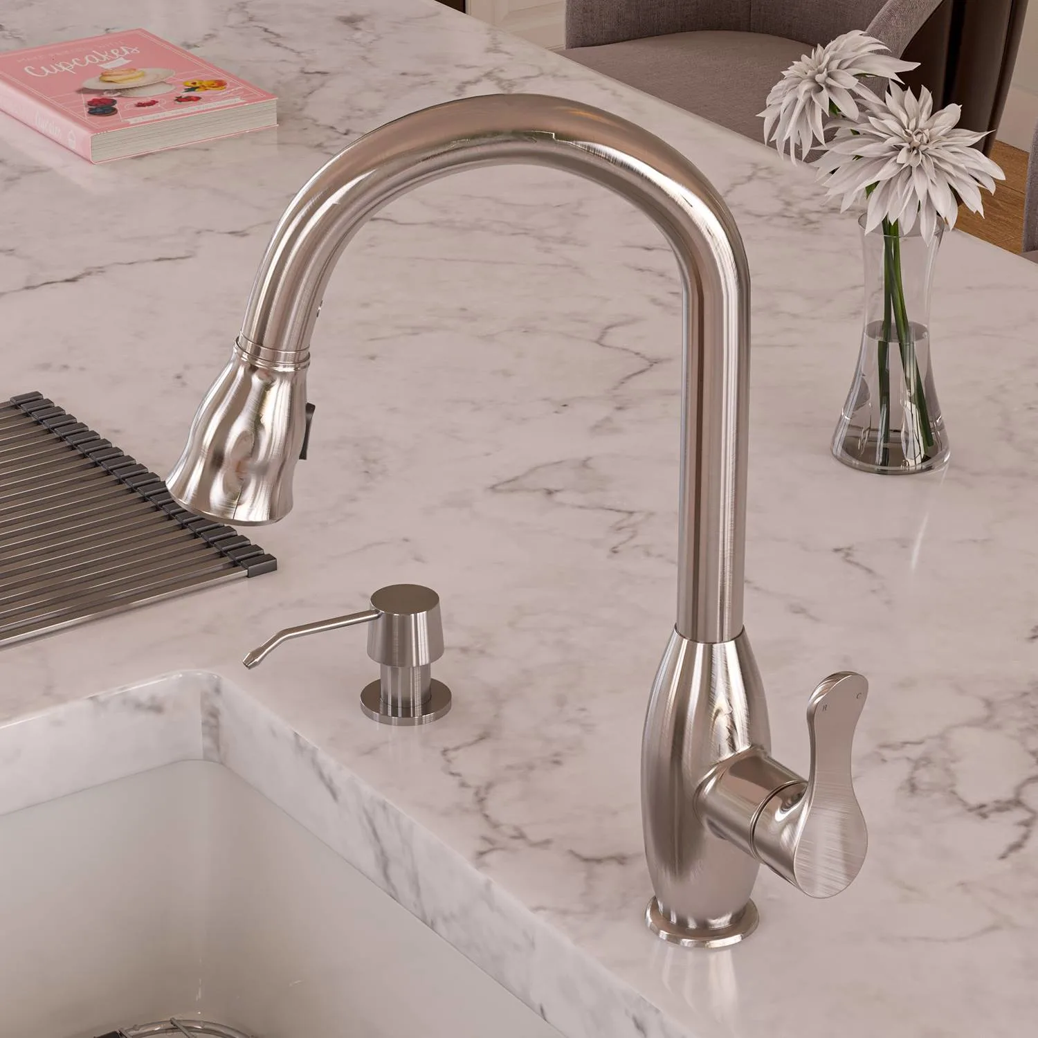 ALFI ABKF3783 Traditional Gooseneck Pull Down Kitchen Faucet - image 6