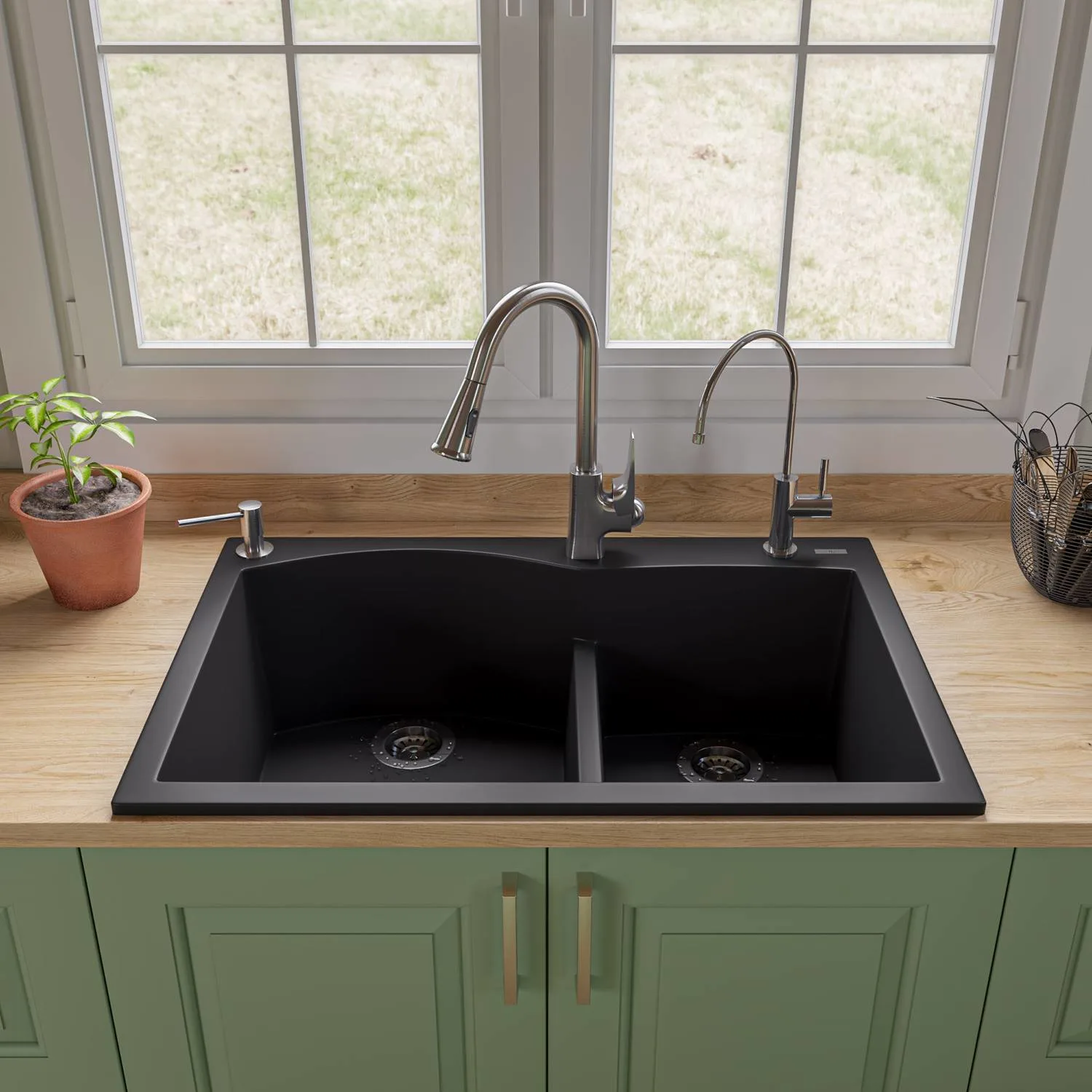 ALFI ABKF3889 Square Gooseneck Pull Down Kitchen Faucet - image 6
