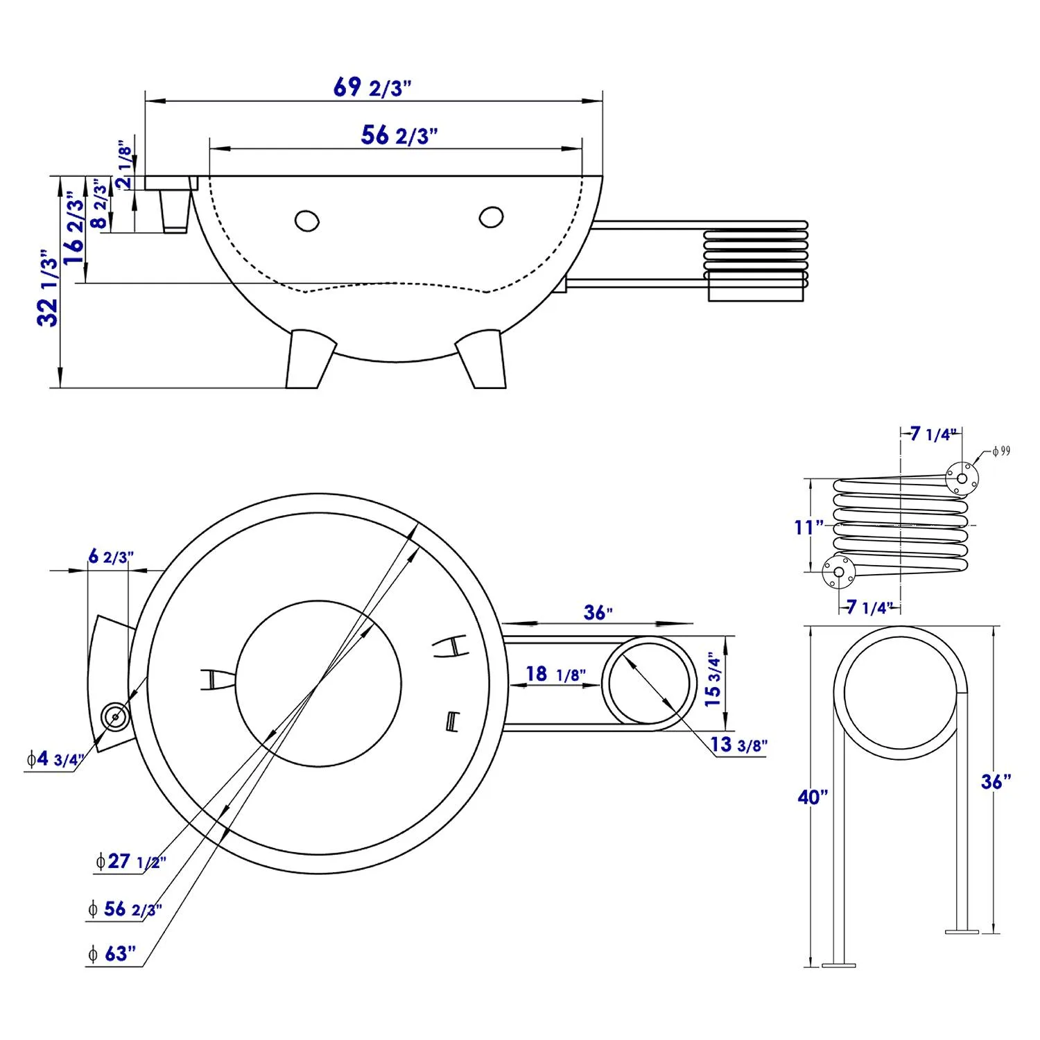 ALFI FireHotTub Round Fire Burning Portable Outdoor FireHotTub - image 10