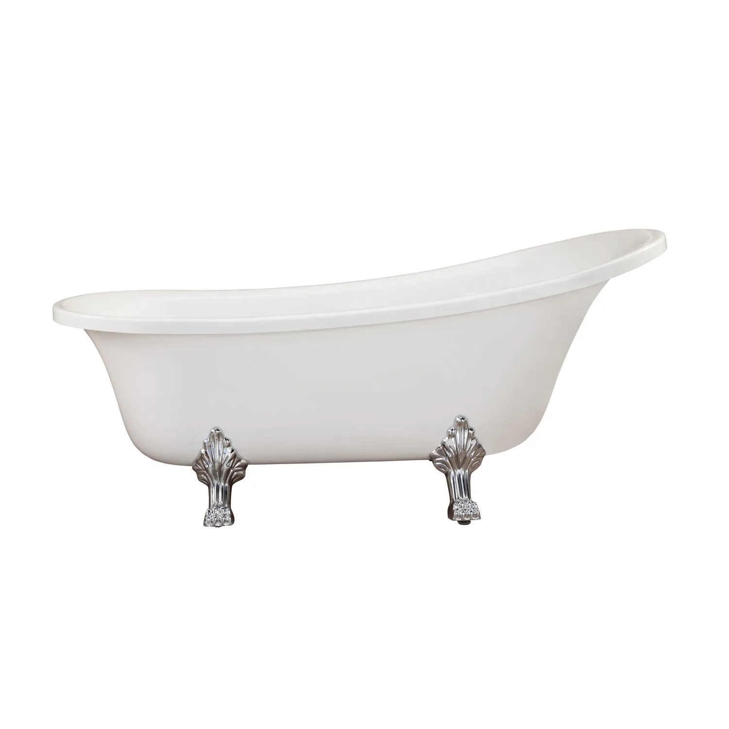 Altair Geneva 69 x 30 Inch White Freestanding Clawfoot Acrylic Bathtub - image 1