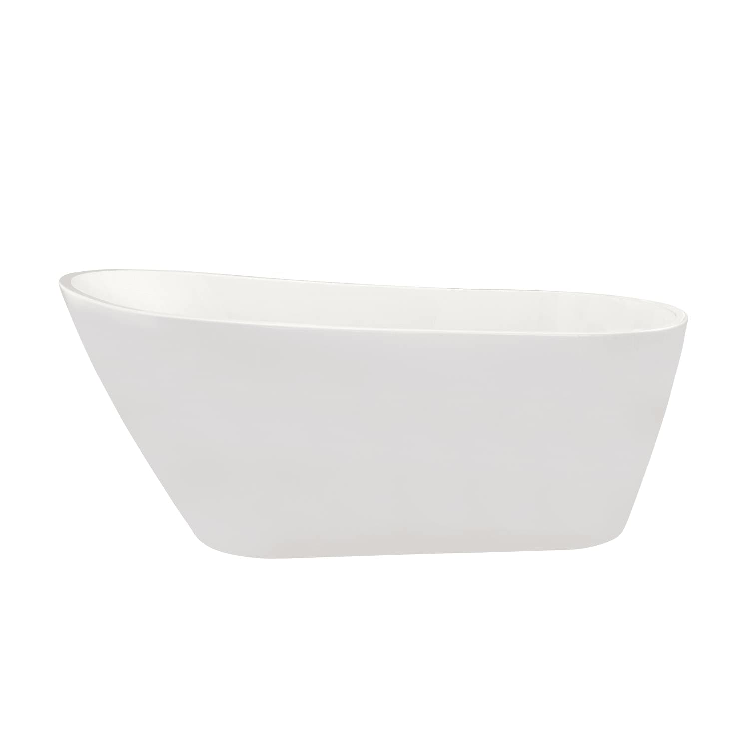 Altair Shaia 67 x 32 Inch White Freestanding Oval Acrylic Bathtub - image 1