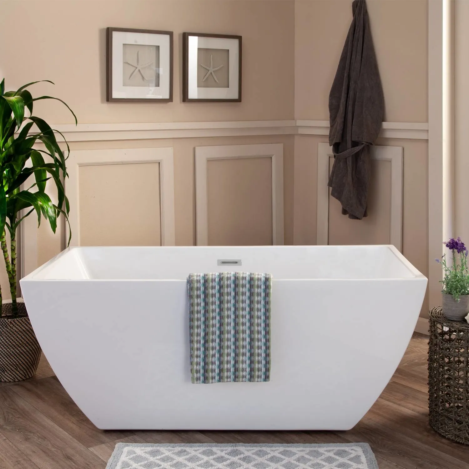 Altair Montague White Freestanding Acrylic Bathtub - image 2