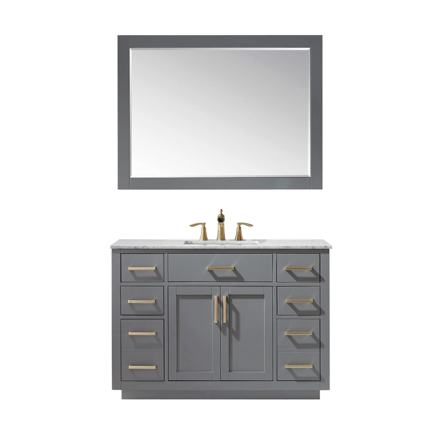 Altair Ivy 48 Inch Solid Plywood White Carrara Single Vanity - image 1