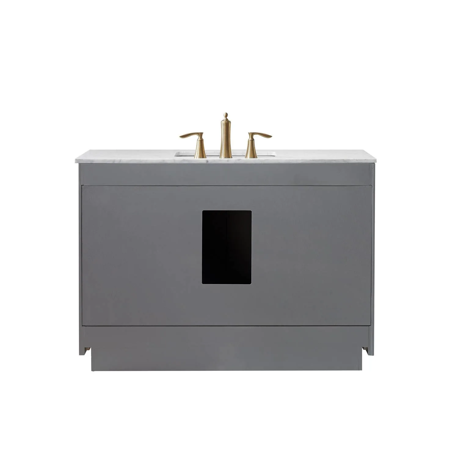 Altair Ivy 48 Inch Solid Plywood White Carrara Single Vanity - image 6