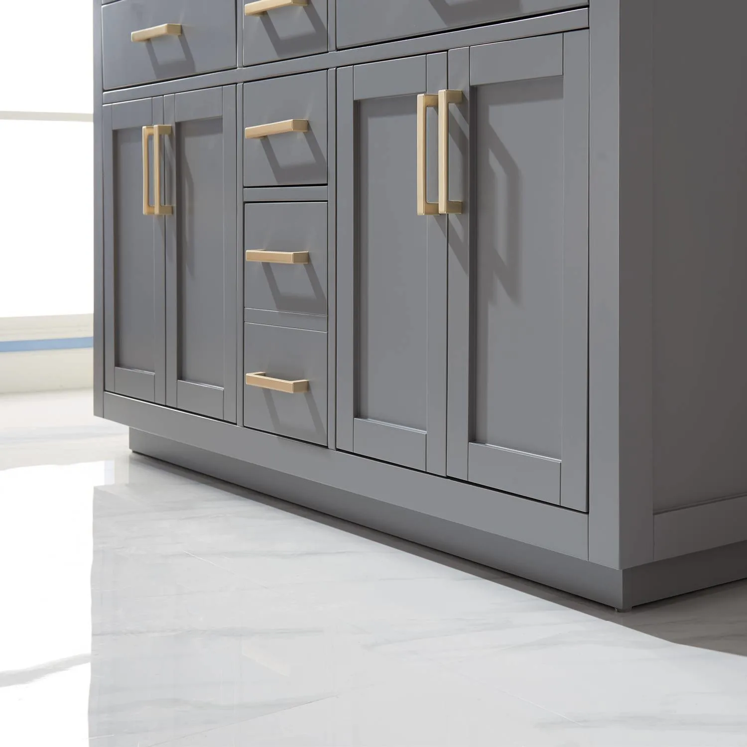 Altair Ivy 60 Inch Solid Plywood White Carrara Double Vanity - image 9