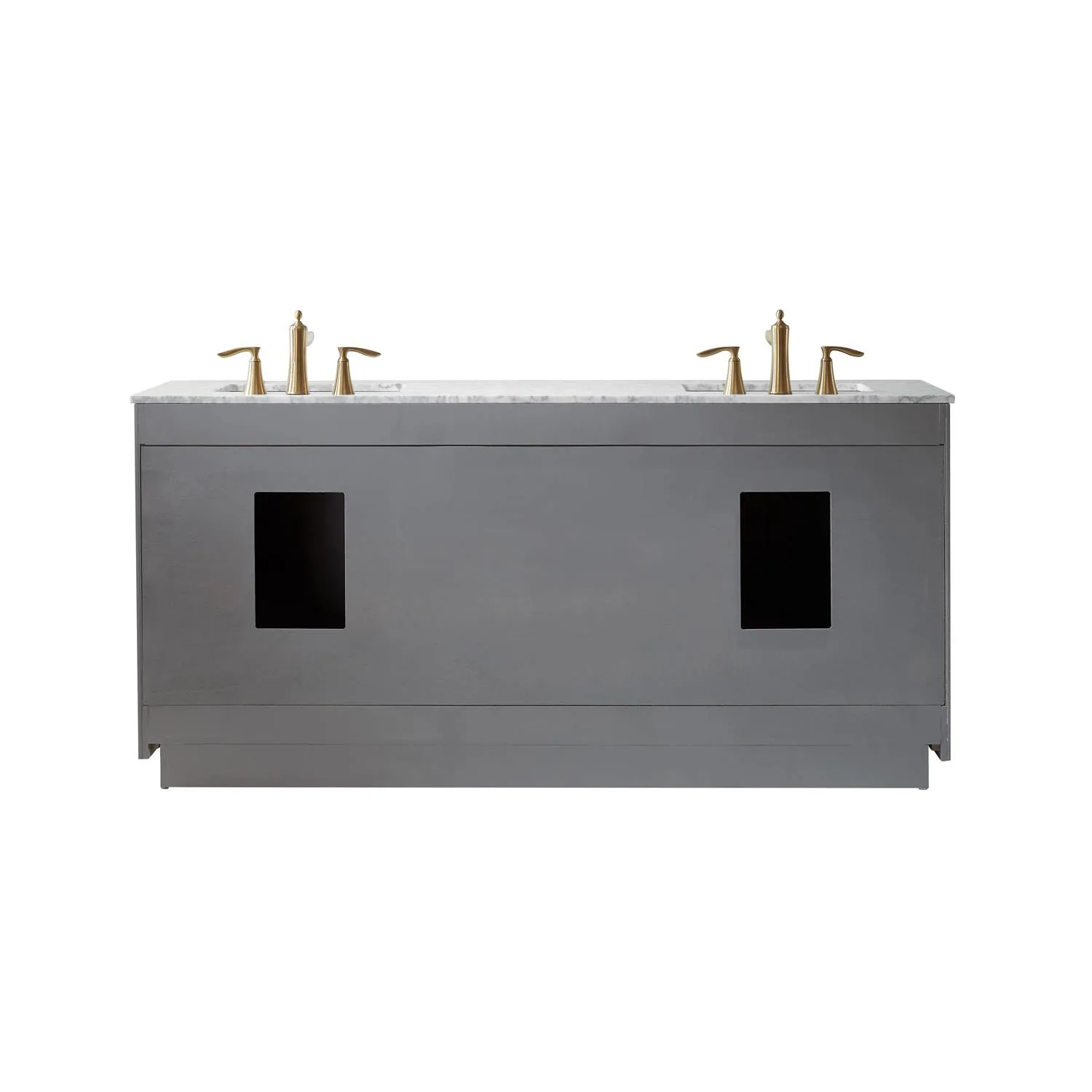 Altair Ivy 72 Inch Solid Plywood White Carrara Double Vanity - image 2
