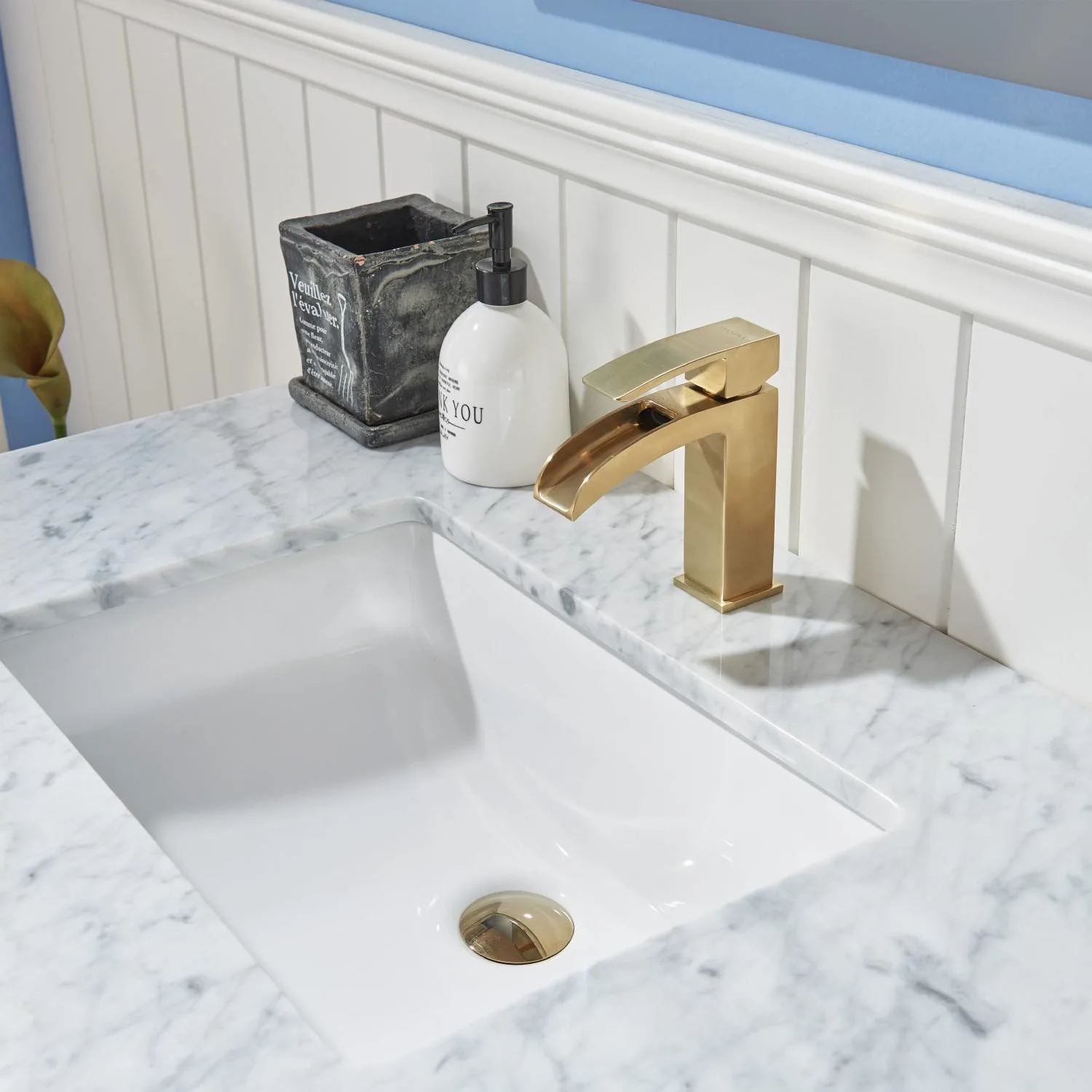 Altair Remi 36 Inch Solid Plywood White Carrara Single Vanity - image 8