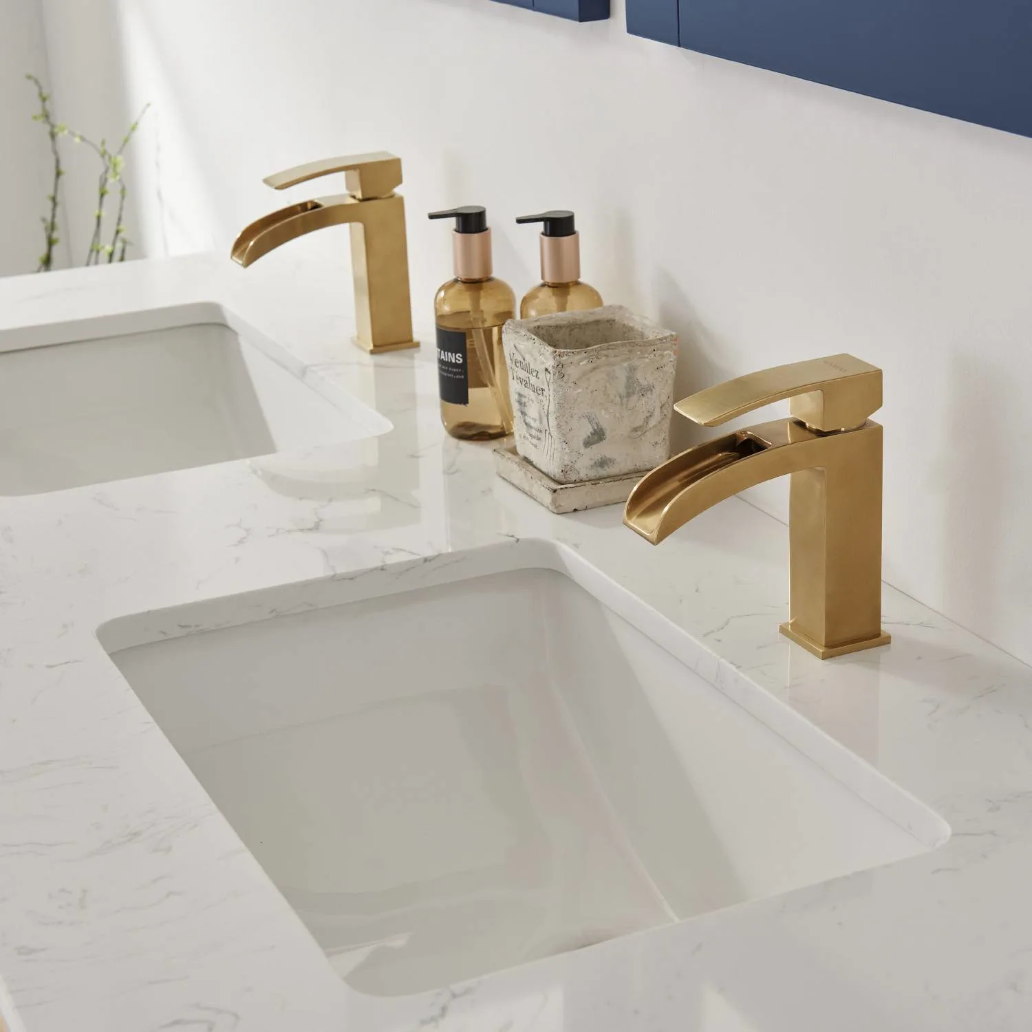 Altair Jackson 60 Inch Solid Plywood White Carrara Stone Double Vanity - image 7