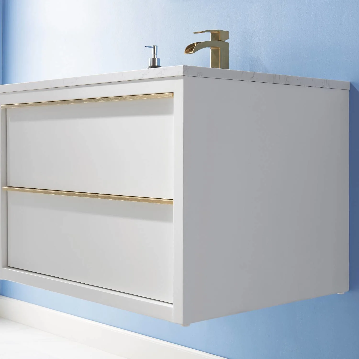 Altair Morgan 30 Inch White Plywood White Carrara Stone Single Vanity - image 7