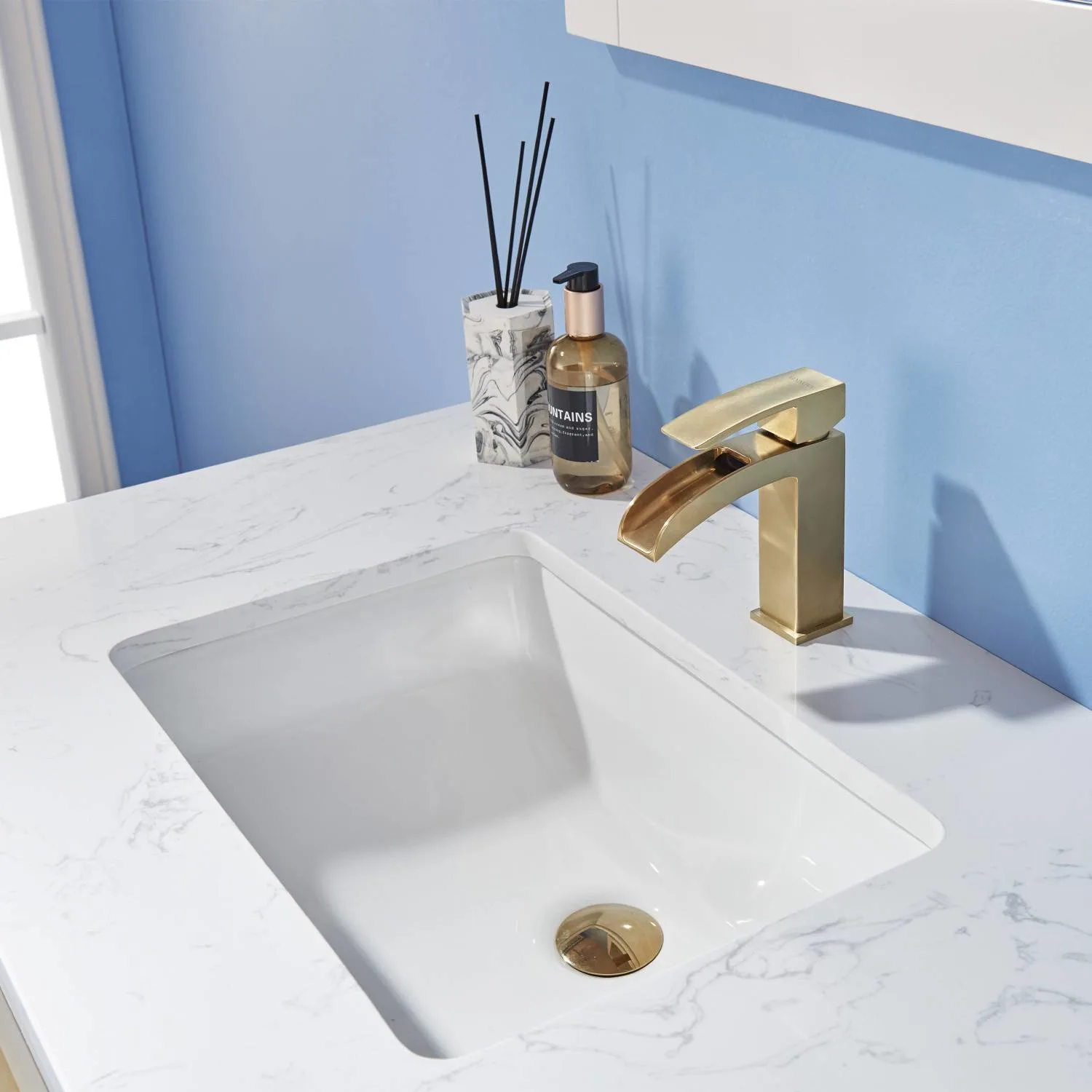Altair Morgan 36 Inch White Plywood White Carrara Stone Single Vanity - image 10