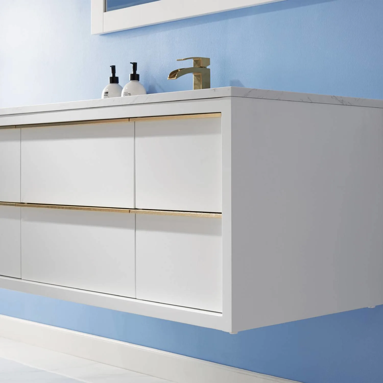 Altair Morgan 48 Inch White Plywood White Carrara Stone Single Vanity - image 7