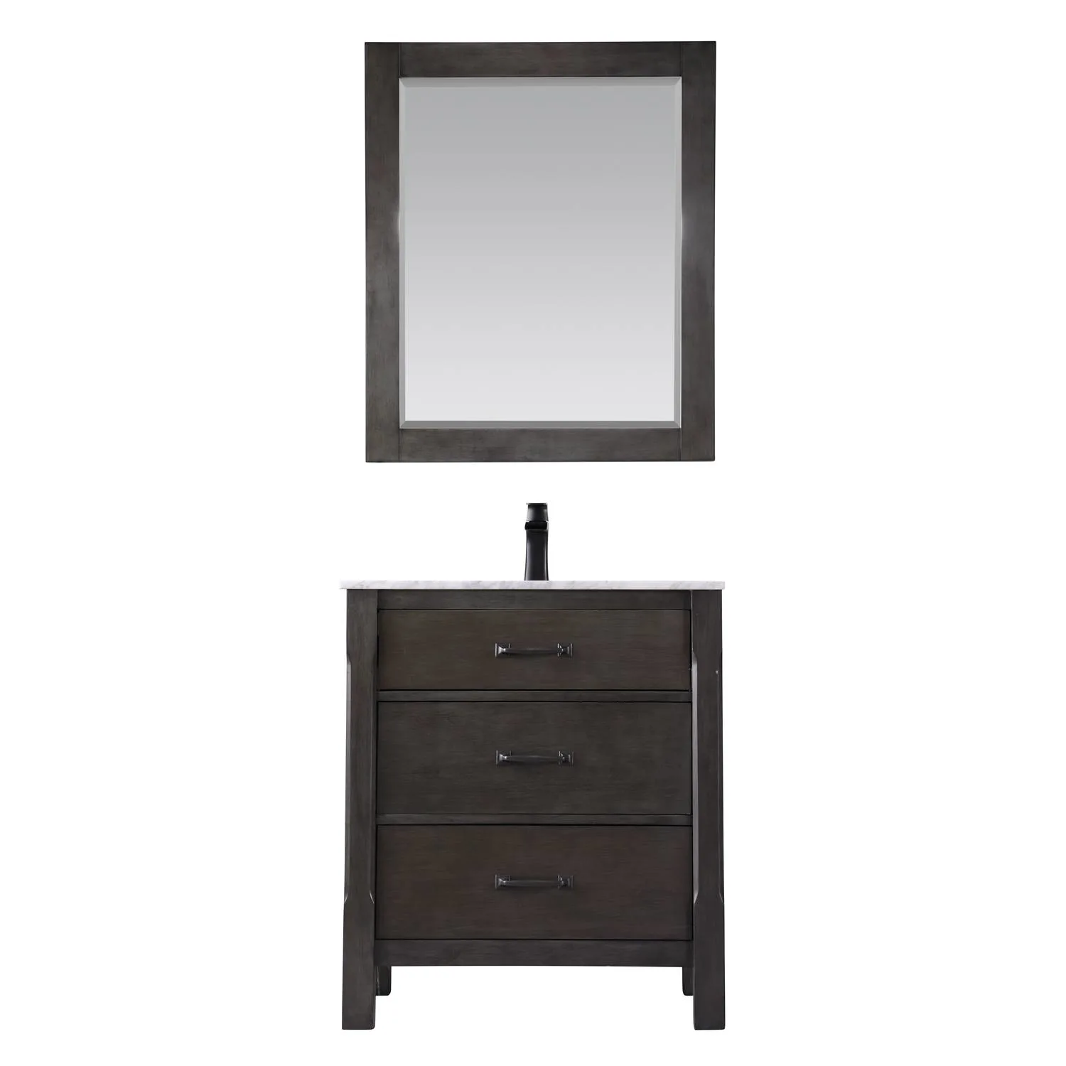 Altair Maribella 30 Inch Solid Plywood White Carrara Single Vanity - image 1