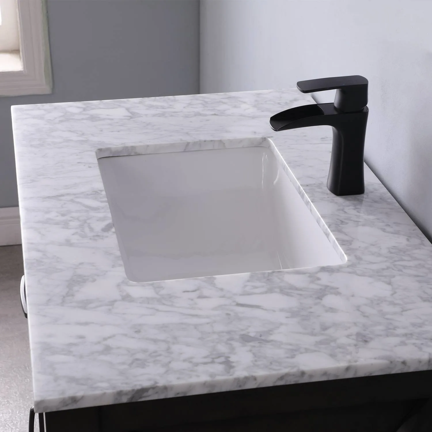 Altair Maribella 36 Inch Solid Plywood White Carrara Single Vanity - image 8