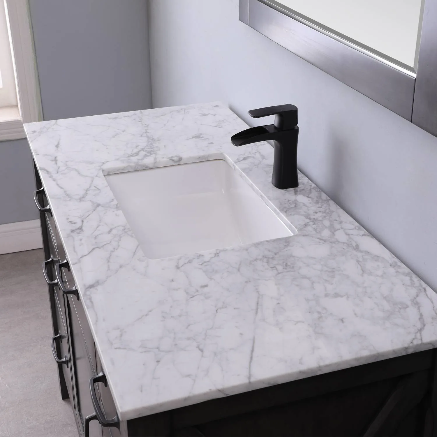 Altair Maribella 48 Inch Solid Plywood White Carrara Single Vanity - image 8