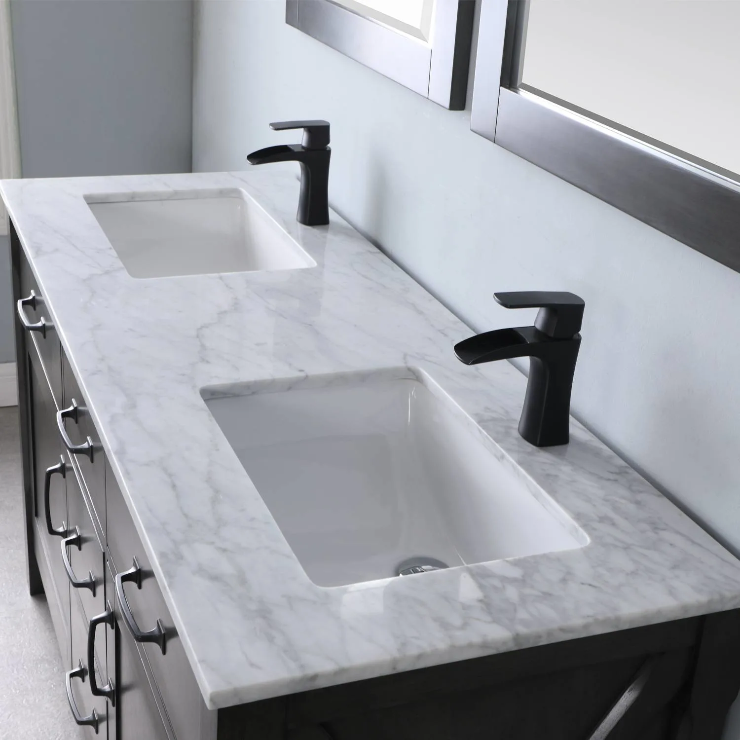 Altair Maribella 60 Inch Solid Plywood White Carrara Double Vanity - image 8