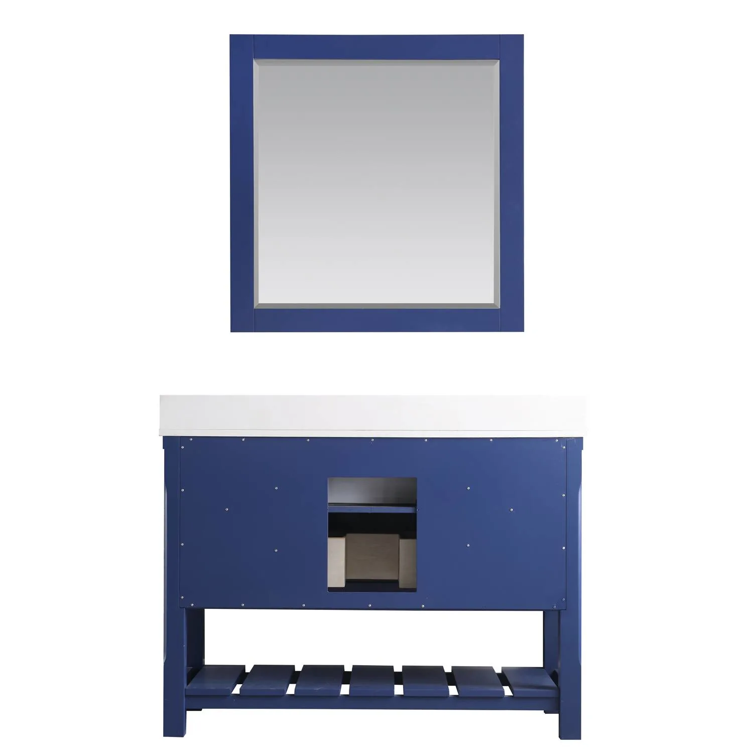 Altair Georgia 48 Inch Solid Plywood White Carrara Stone Single Vanity - image 4