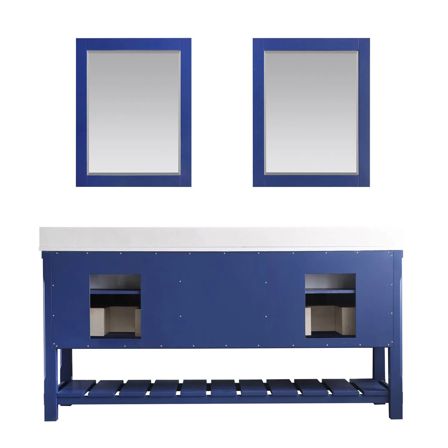 Altair Georgia 72 Inch Solid Plywood White Carrara Stone Double Vanity - image 2