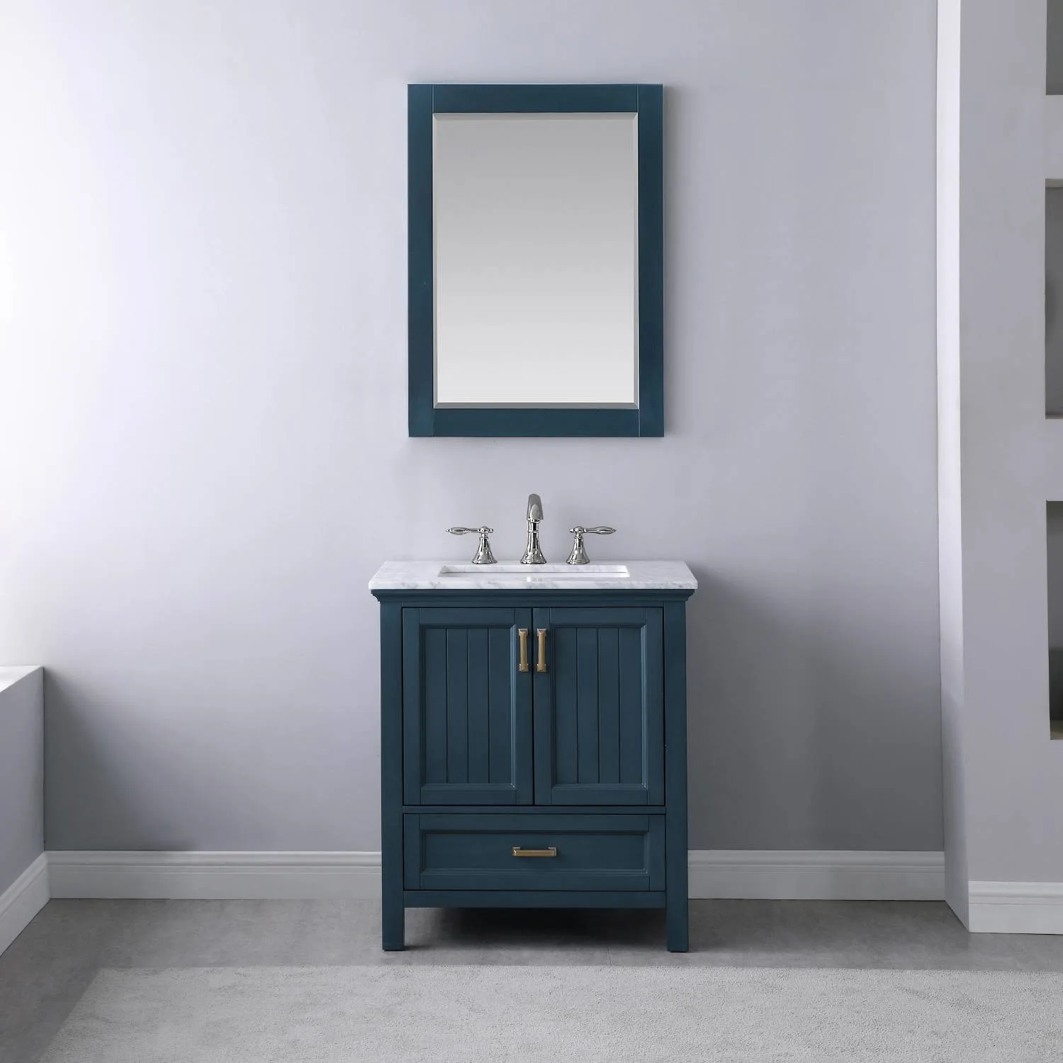 Altair Isla 30 Inch Solid Plywood White Carrara Single Vanity - image 3