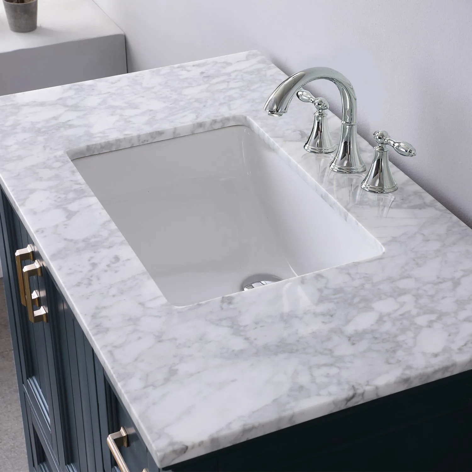 Altair Isla 36 Inch Solid Plywood White Carrara Single Vanity - image 7