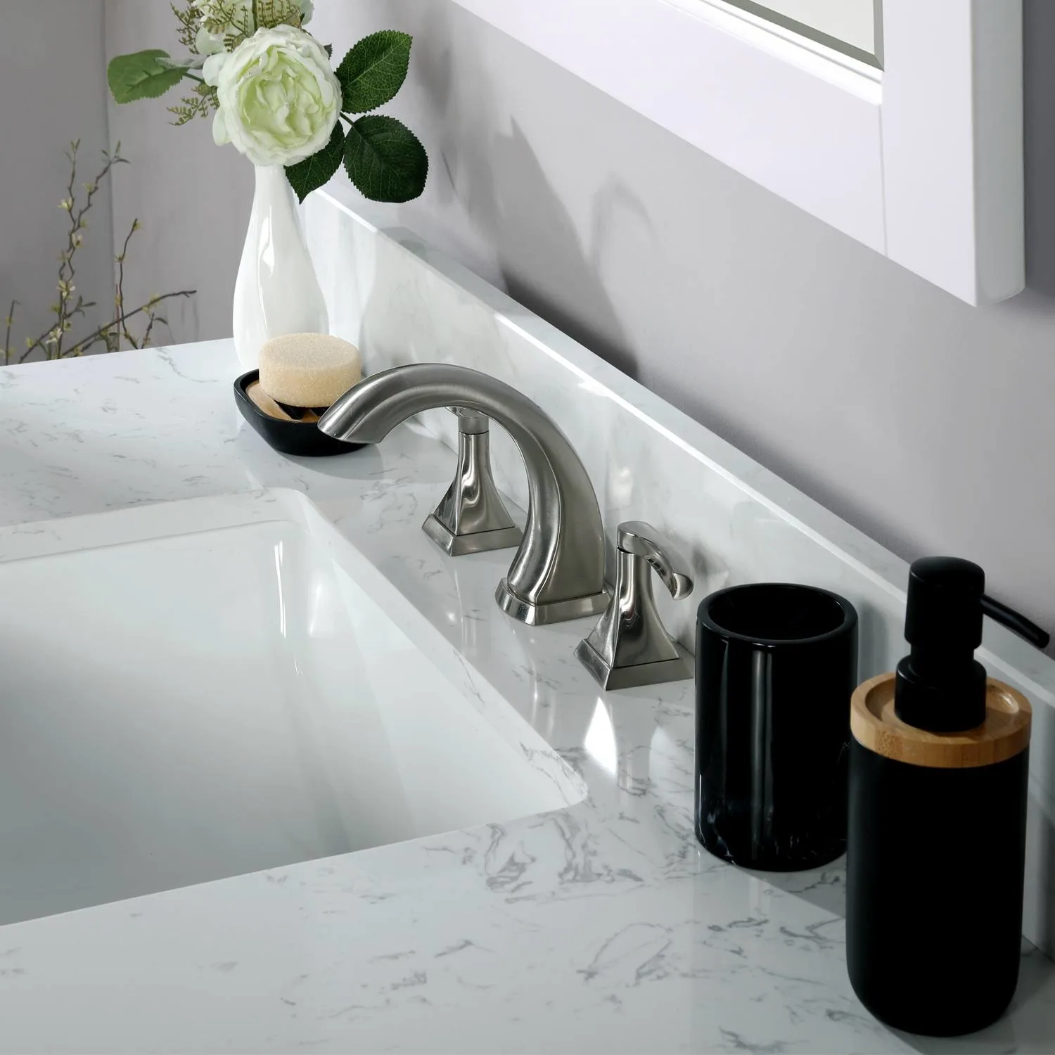 Altair Isla 42 Inch White Solid Plywood White Carrara Single Vanity - image 7