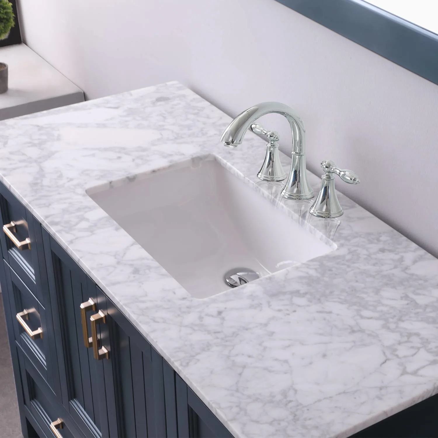 Altair Isla 48 Inch Solid Plywood White Carrara Single Vanity - image 7