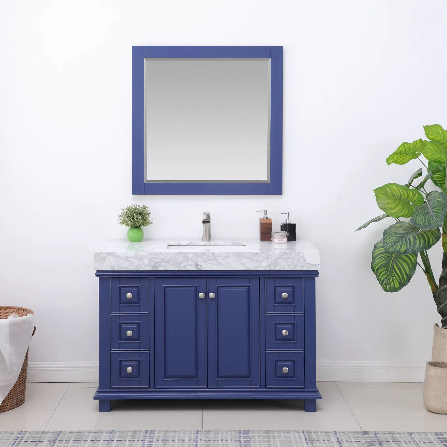 Altair Jardin 48 Inch Solid Plywood White Carrara Single Vanity - image 3