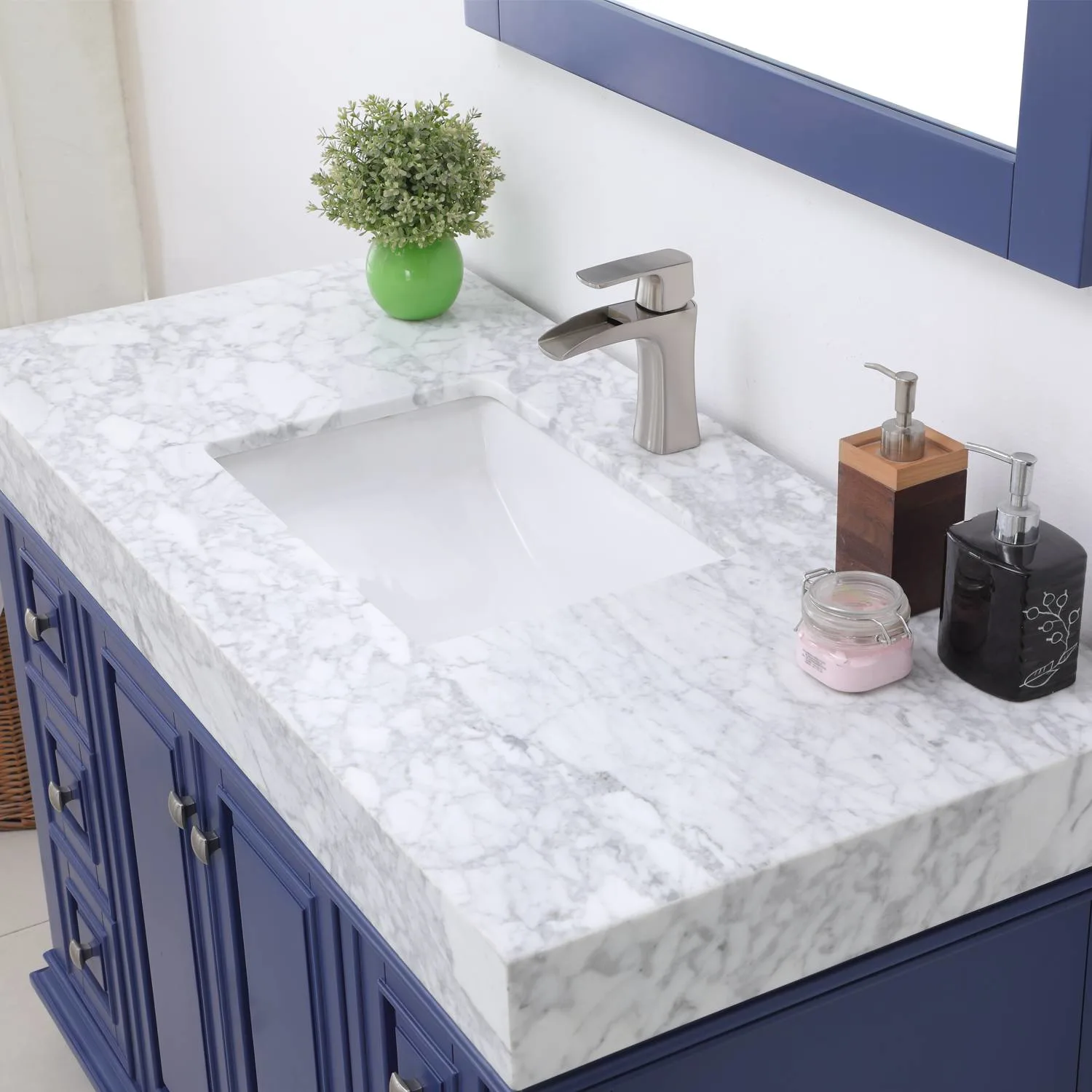 Altair Jardin 48 Inch Solid Plywood White Carrara Single Vanity - image 7