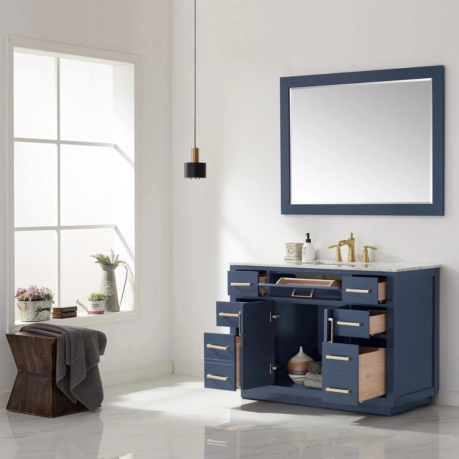 Altair Ivy 48 Inch Solid Plywood No Countertop Single Vanity Cabinet - image 9