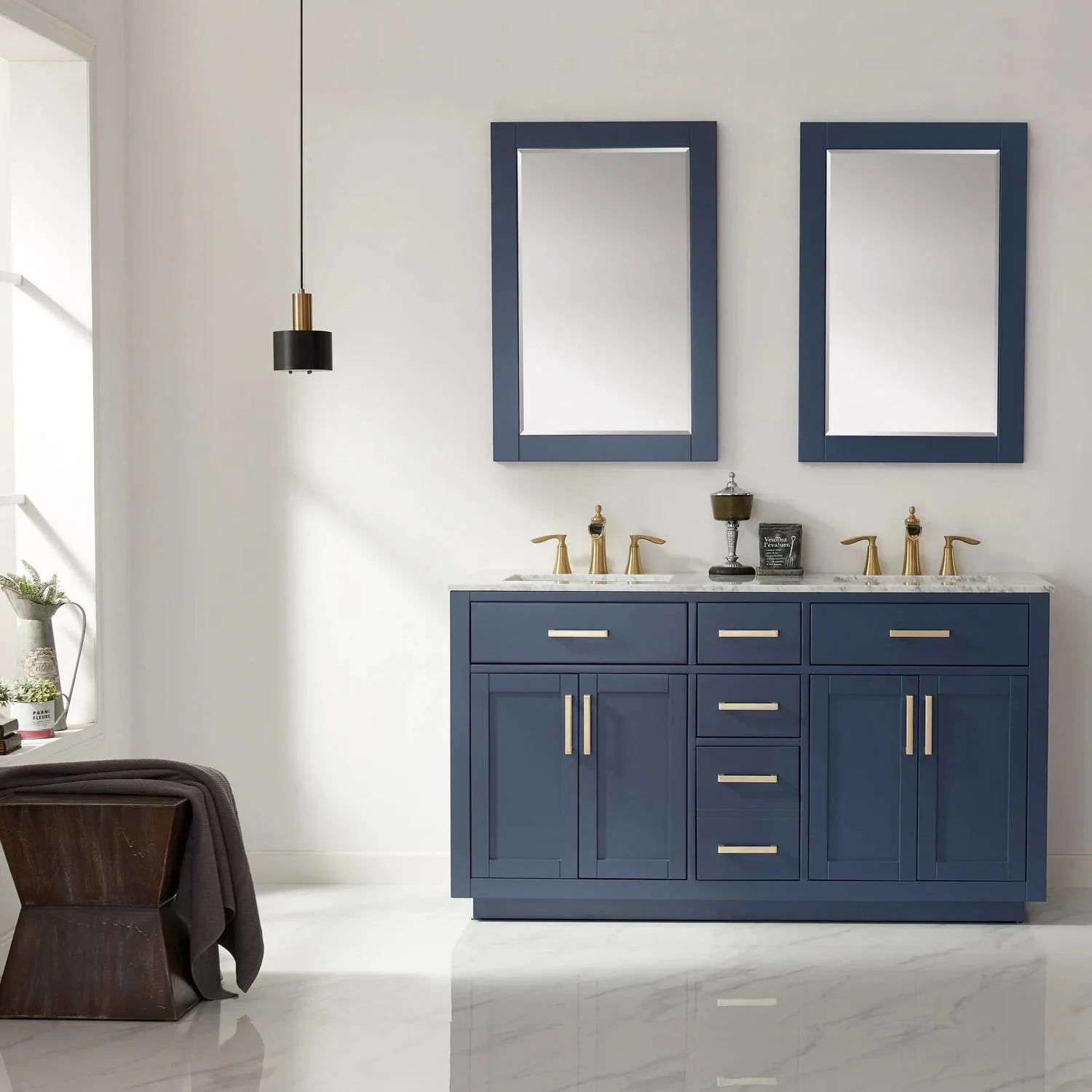 Altair Ivy 60 Inch Solid Plywood No Countertop Double Vanity Cabinet - image 4