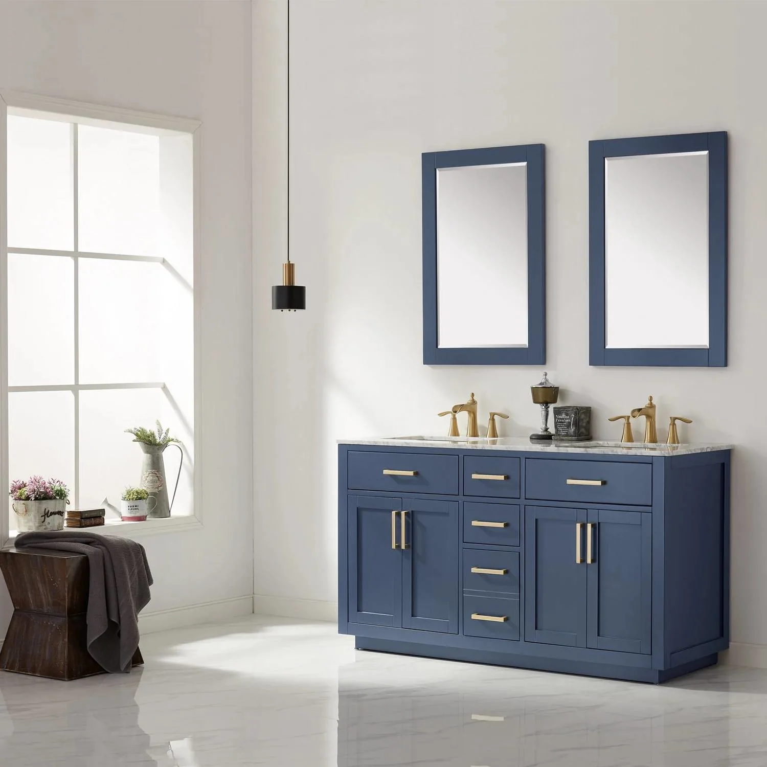 Altair Ivy 60 Inch Solid Plywood No Countertop Double Vanity Cabinet - image 5