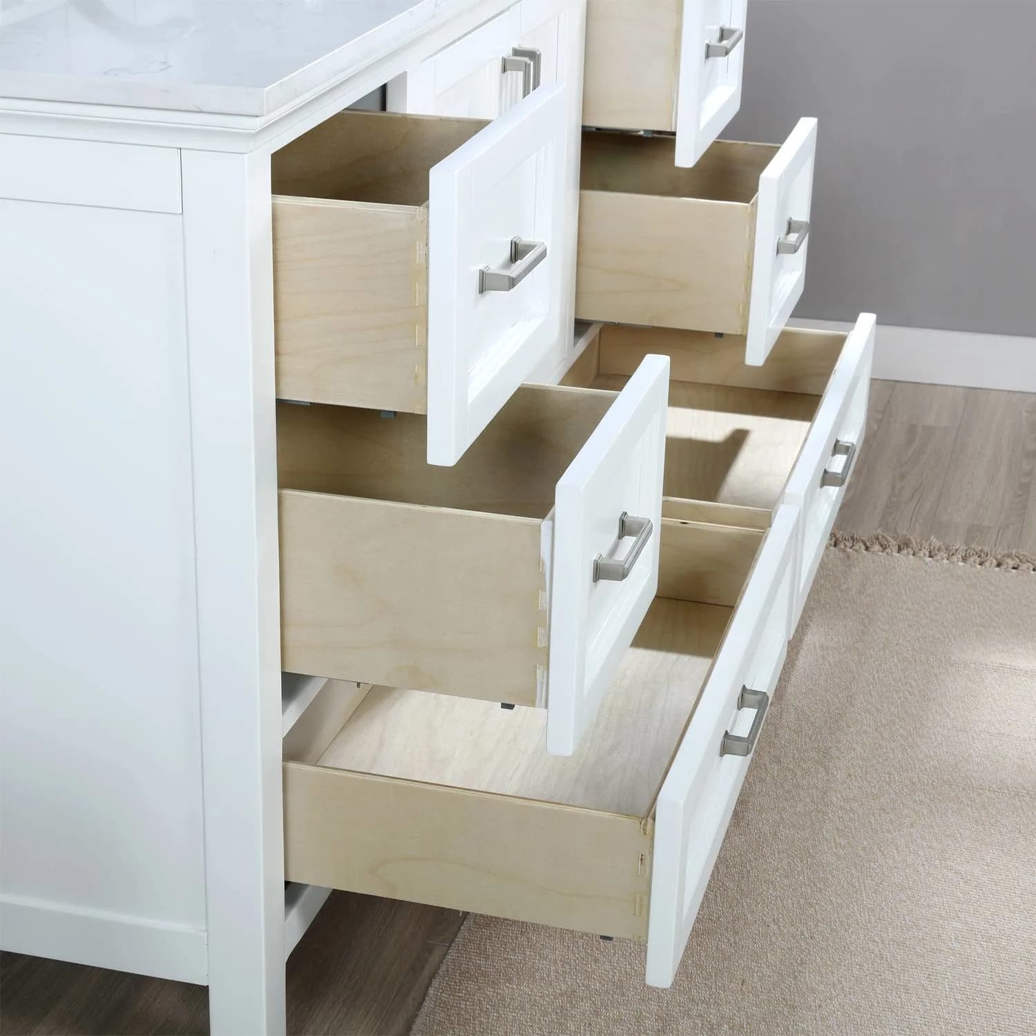 Altair Isla 60 Inch White Plywood White Carrara Single Vanity - image 8