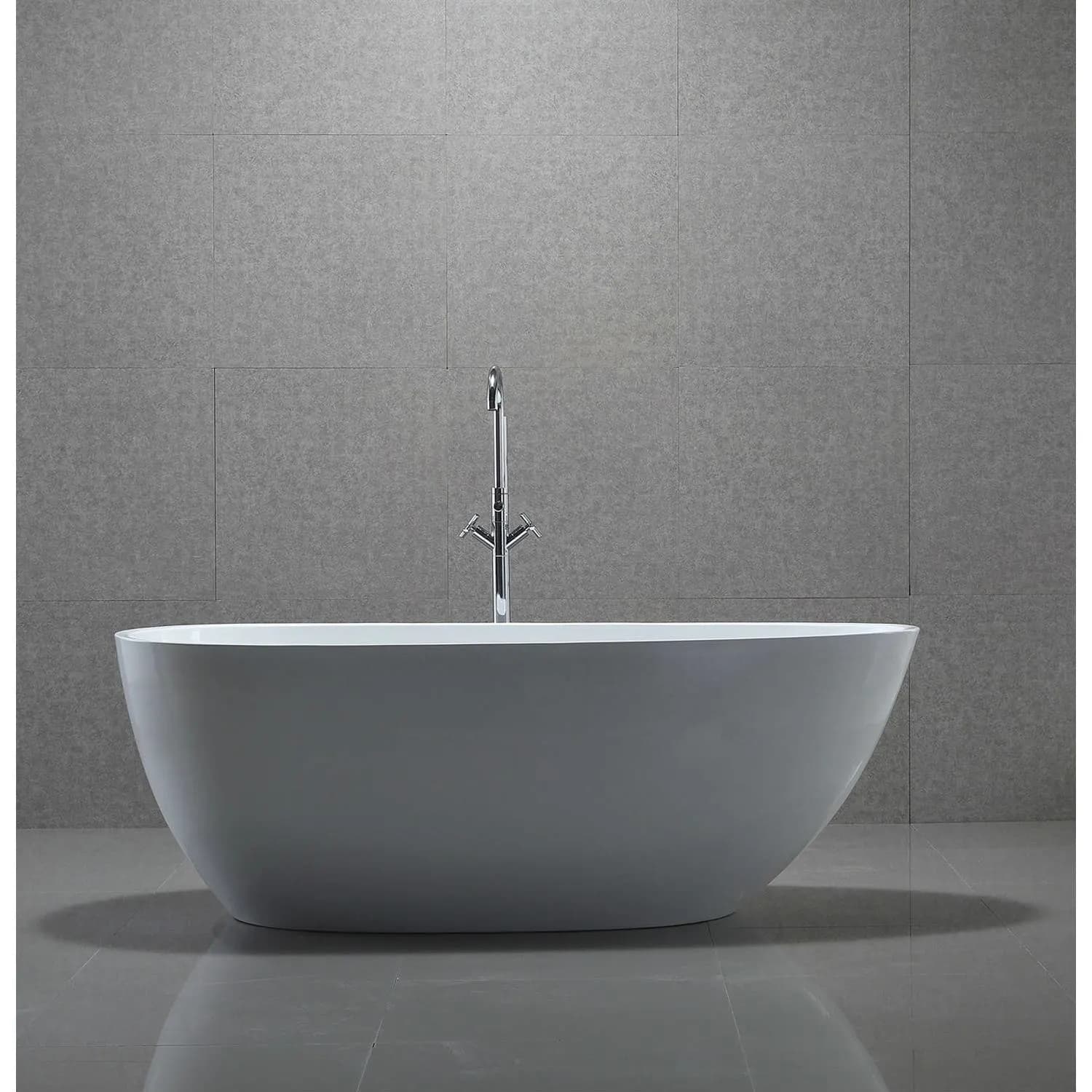 Legion Furniture 68 Inch No Faucet White Soaking Acrylic Bathtub - image 5
