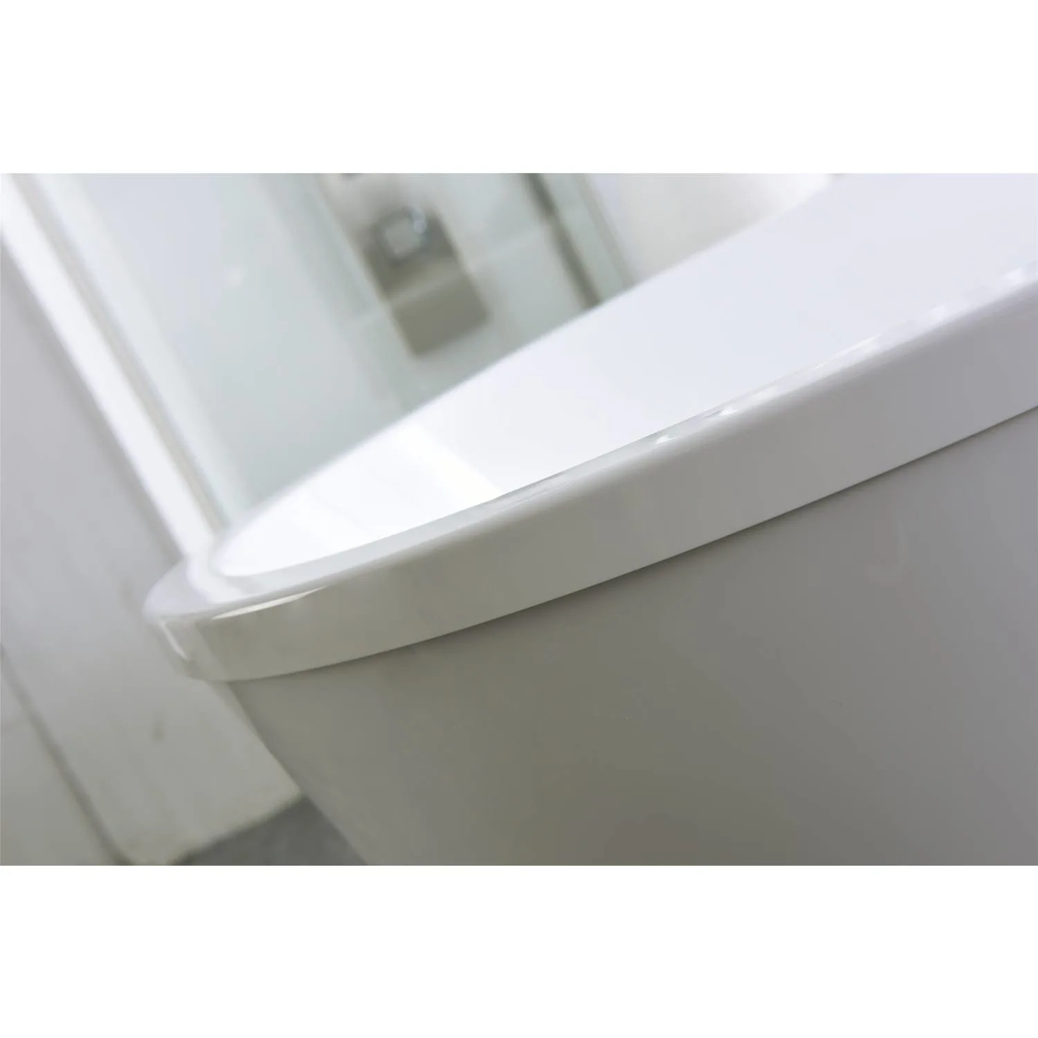Legion Furniture 67.3 Inch No Faucet White Soaking Acrylic Bathtub - image 3