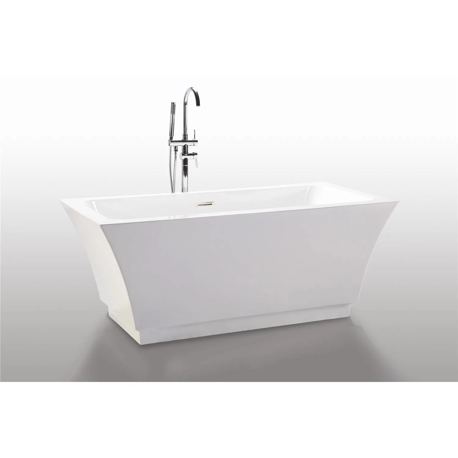 Legion Furniture 67 Inch No Faucet White Rectangular Acrylic Bathtub - image 10