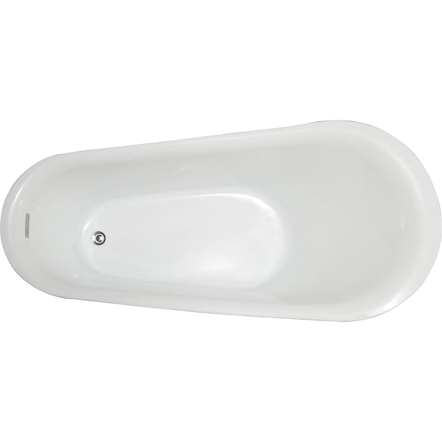 Legion Furniture 67 Inch No Faucet White Soaking Acrylic Bathtub - image 11