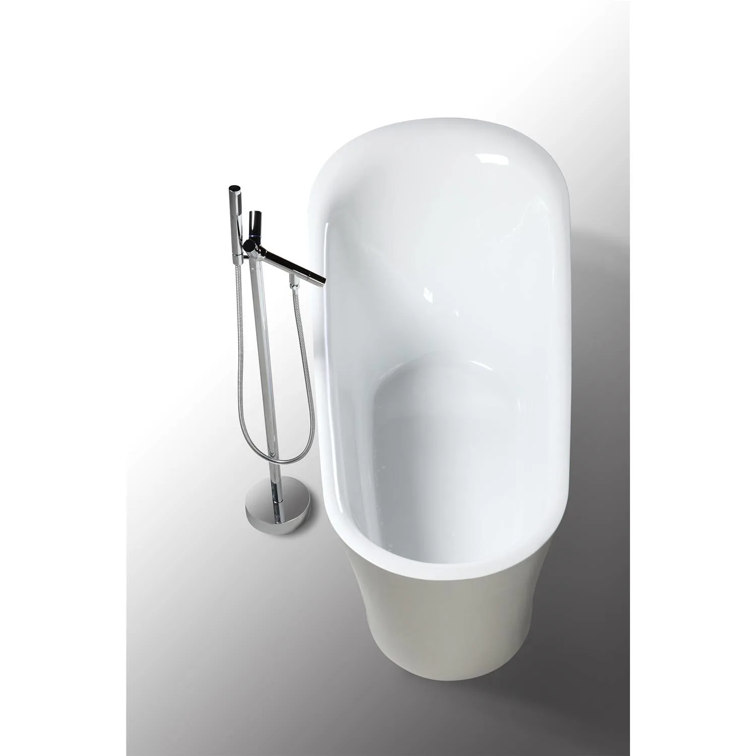 Legion Furniture 67 Inch No Faucet White Soaking Acrylic Bathtub - image 9
